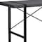 Homeroots 23.75 x 49 x 30 in. Grey & Black Metal Computer Desk 355720 - alternate 5